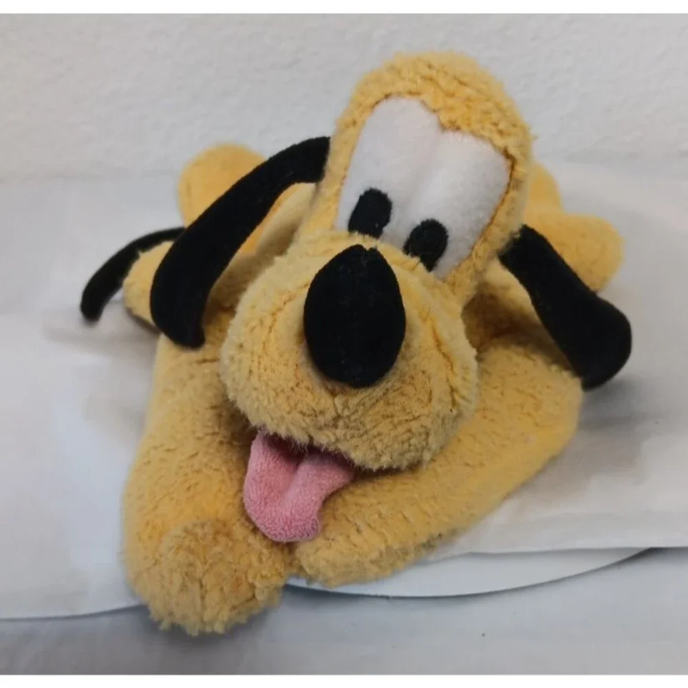 Disneyland Walt Disney World Laying Pluto Plush Vintage Style Fur Floppy Stuffed